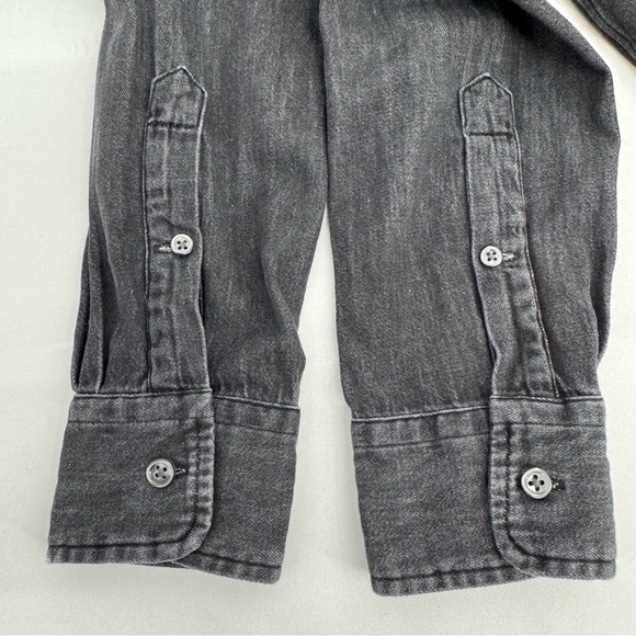 Polo Ralph Lauren Black Denim Button Up Shirt Women's Size 8 Cotton Slim Fit - Picture 8 of 13